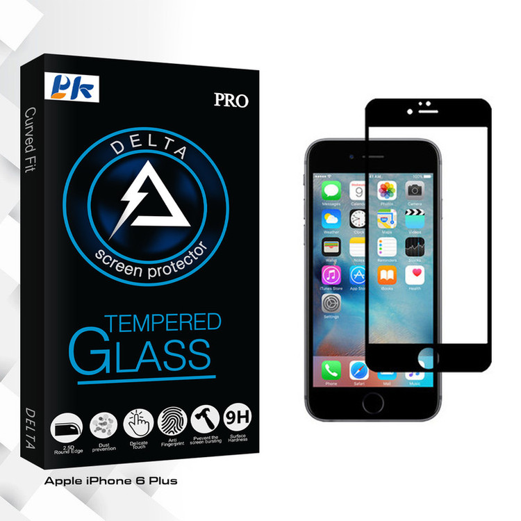 محافظ صفحه نمایش پی کی مدل Delta Glass مناسب برای گوشی موبایل اپل iPhone 6 Plus