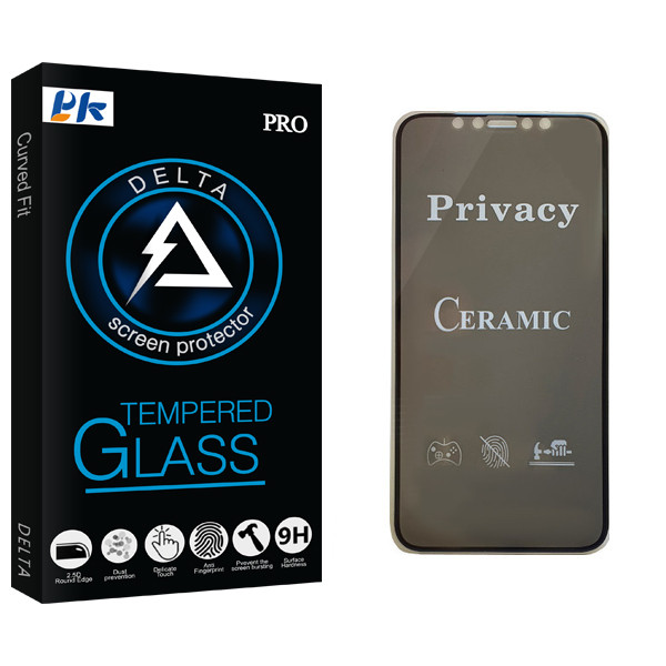 محافظ صفحه نمایش سرامیکی پی کی مدل Delta Glass مناسب برای گوشی موبایل اپل Iphone 11 Pro