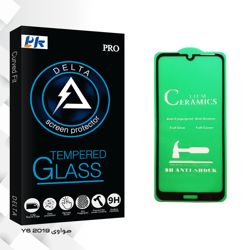 محافظ صفحه نمایش سرامیکی پی کی مدل Delta Glass مناسب برای گوشی موبایل هوآوی Y6 2019