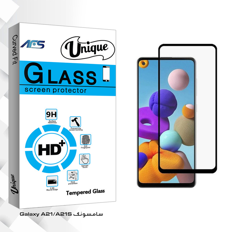 محافظ صفحه نمایش ای اف اس مدل Unique Glass مناسب برای گوشی موبایل سامسونگ Galaxy A21/A21S