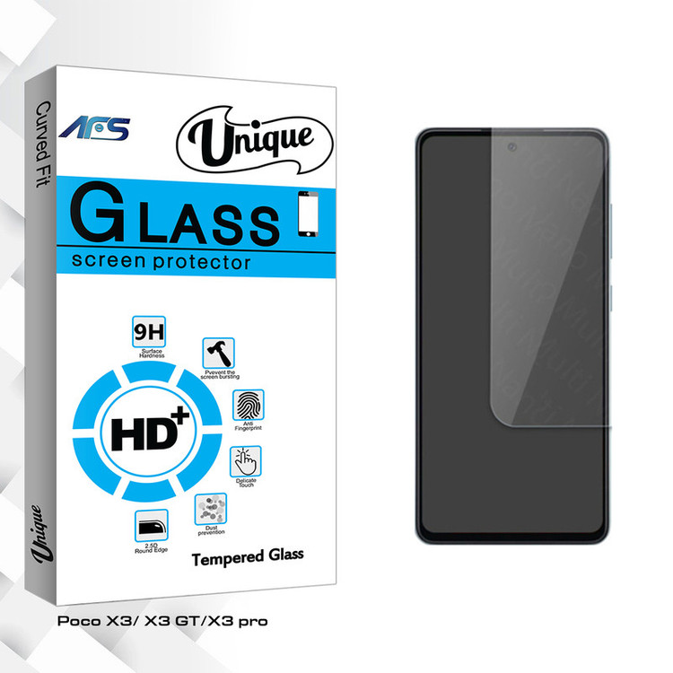 محافظ صفحه نمایش ای اف اس مدل Unique Glass مناسب برای گوشی موبایل شیائومی Poco X3/ X3 GT/X3 pro