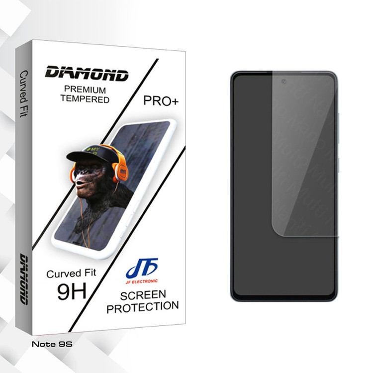محافظ صفحه نمایش جی اف مدل Diamond Glass مناسب برای گوشی موبایل شیائومی Note 9S