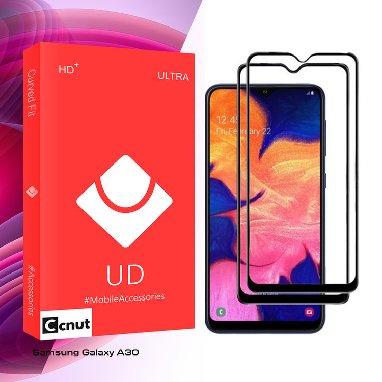 محافظ صفحه نمایش سرامیکی کوکونات مدل UD Glass مناسب برای گوشی موبایل سامسونگ Galaxy A30 بسته دو عددی