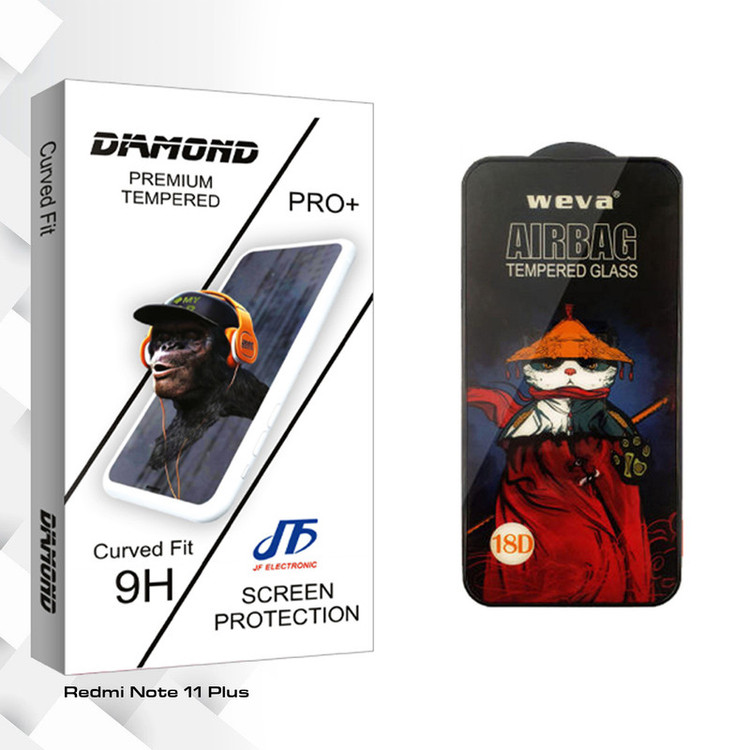 محافظ صفحه نمایش جی اف مدل Diamond ProAirbag مناسب برای گوشی موبایل شیائومی Redmi Note 11 Plus