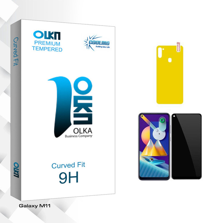 محافظ صفحه نمایش سرامیکی حریم شخصی کولینگ مدل Olka Glass مناسب برای گوشی موبایل سامسونگ Galaxy M11 محافظ پشت گوشی