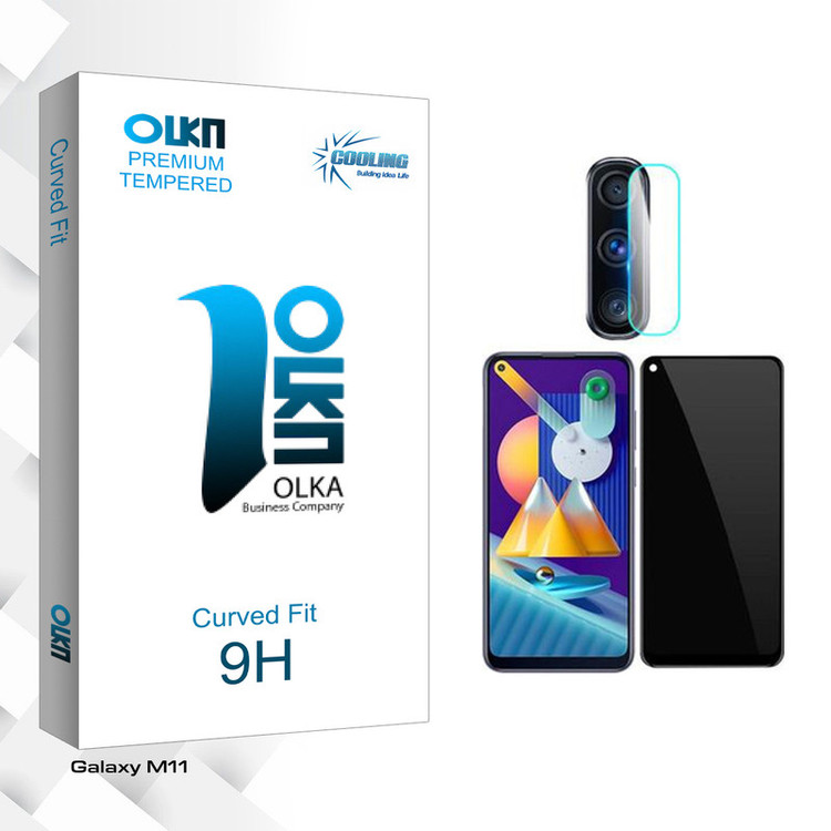 محافظ صفحه نمایش سرامیکی حریم شخصی کولینگ مدل Olka Pro مناسب برای گوشی موبایل سامسونگ Galaxy M11 محافظ لنز گوشی