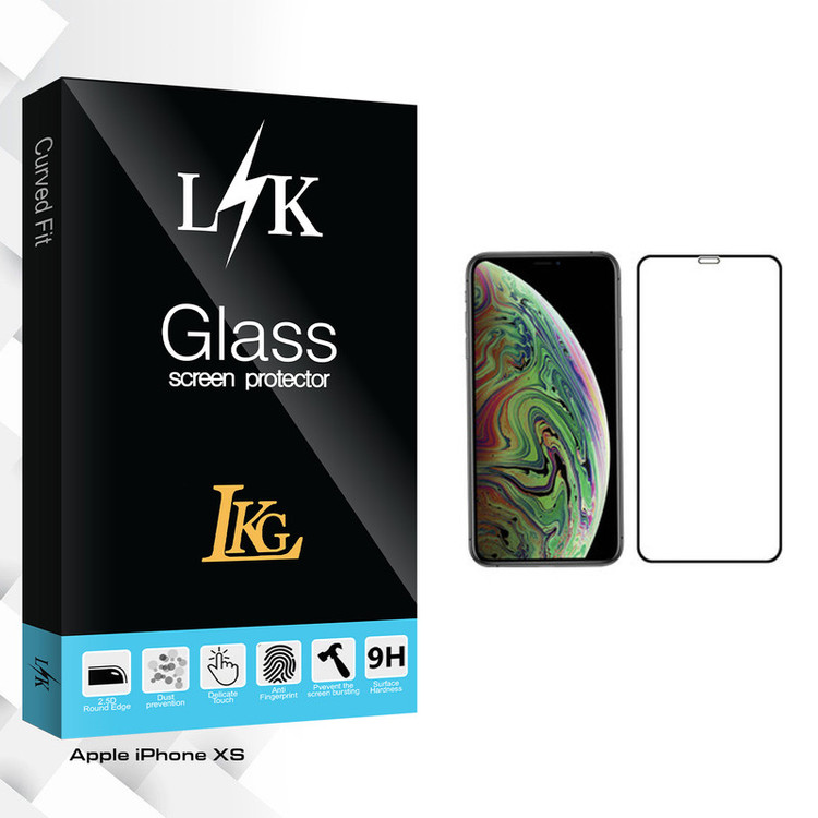 محافظ صفحه نمایش ال کا جی مدل LK Glass مناسب برای گوشی موبایل اپل iPhone XS
