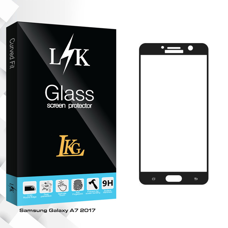 محافظ صفحه نمایش ال کا جی مدل LK Glass مناسب برای گوشی موبایل سامسونگ Galaxy A7 2017