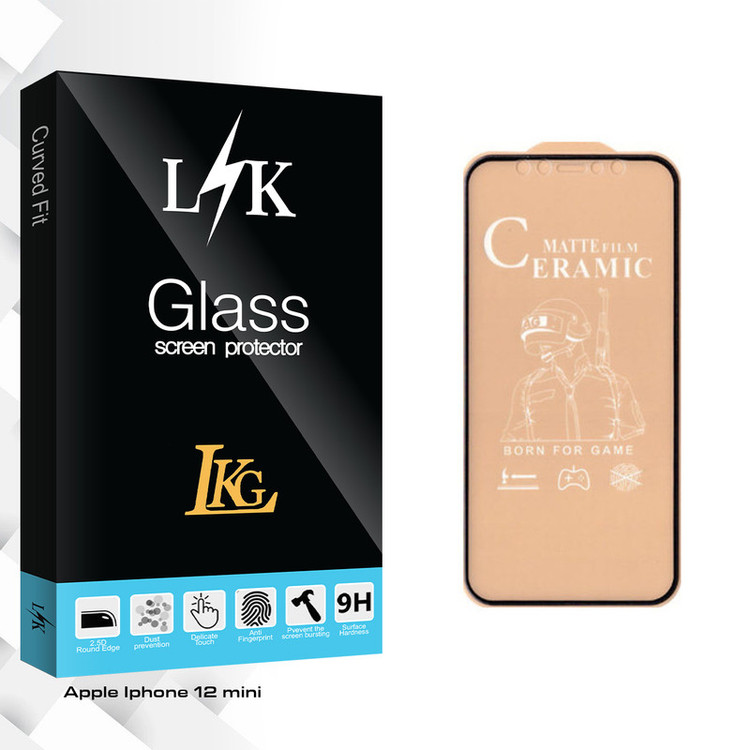 محافظ صفحه نمایش سرامیکی ال کا جی مدل LK Glass مناسب برای گوشی موبایل اپل Iphone 12 mini