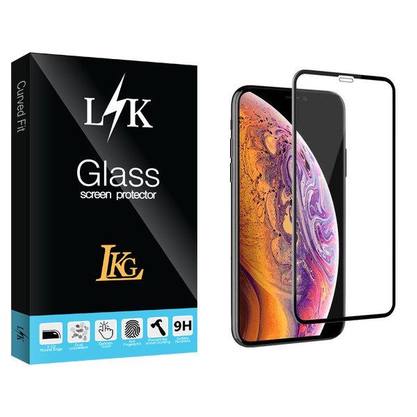 محافظ صفحه نمایش ال کا جی مدل LK Glass مناسب برای گوشی موبایل اپل Iphone XS MAX