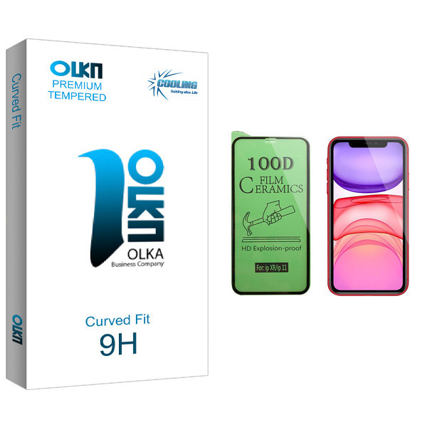 محافظ صفحه نمایش سرامیکی کولینگ مدل Olka glass مناسب برای گوشی موبایل اپل iPhone XR