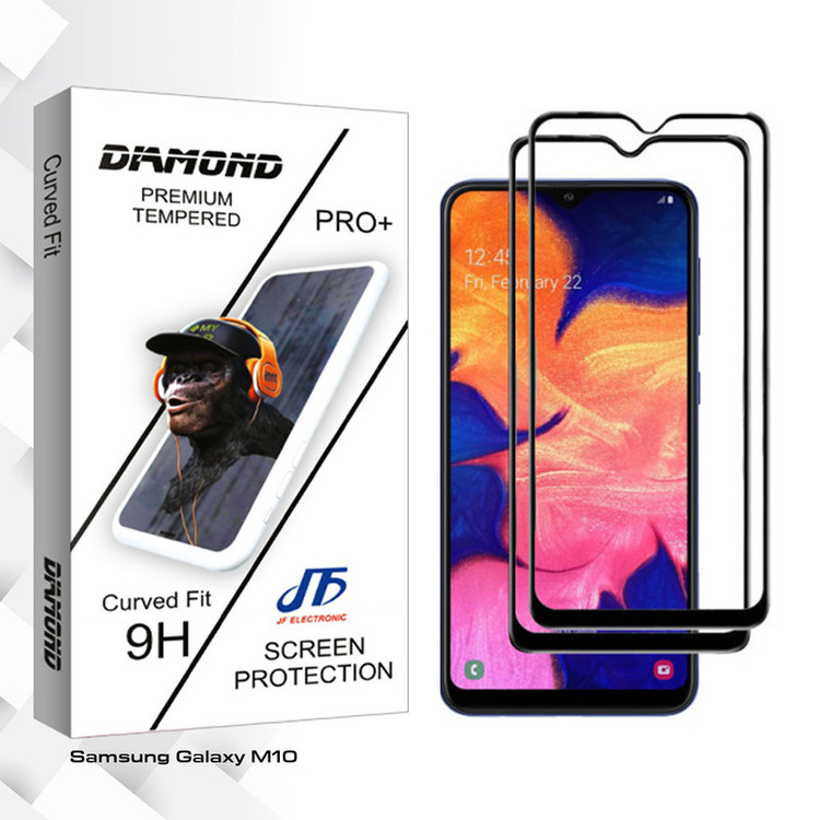محافظ صفحه نمایش جی اف مدل Diamond glass مناسب برای گوشی موبایل سامسونگ Galaxy M10 بسته دو عددی