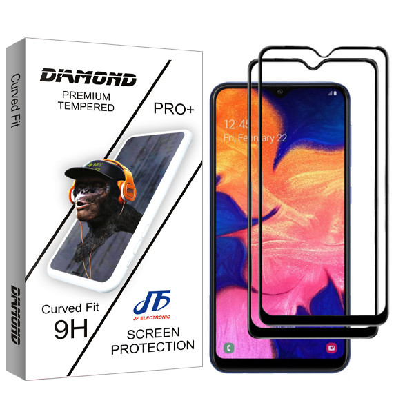 محافظ صفحه نمایش جی اف مدل Diamond glass مناسب برای گوشی موبایل سامسونگ Galaxy M10 بسته دو عددی