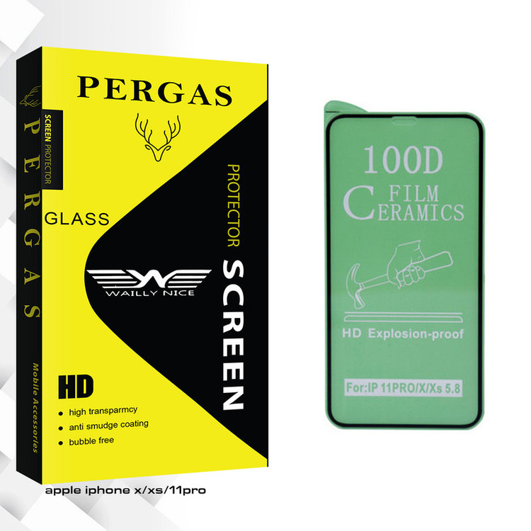 محافظ صفحه نمایش وایلی نایس مدل Pergas Glass مناسب برای گوشی موبایل اپل iphone x/11pro