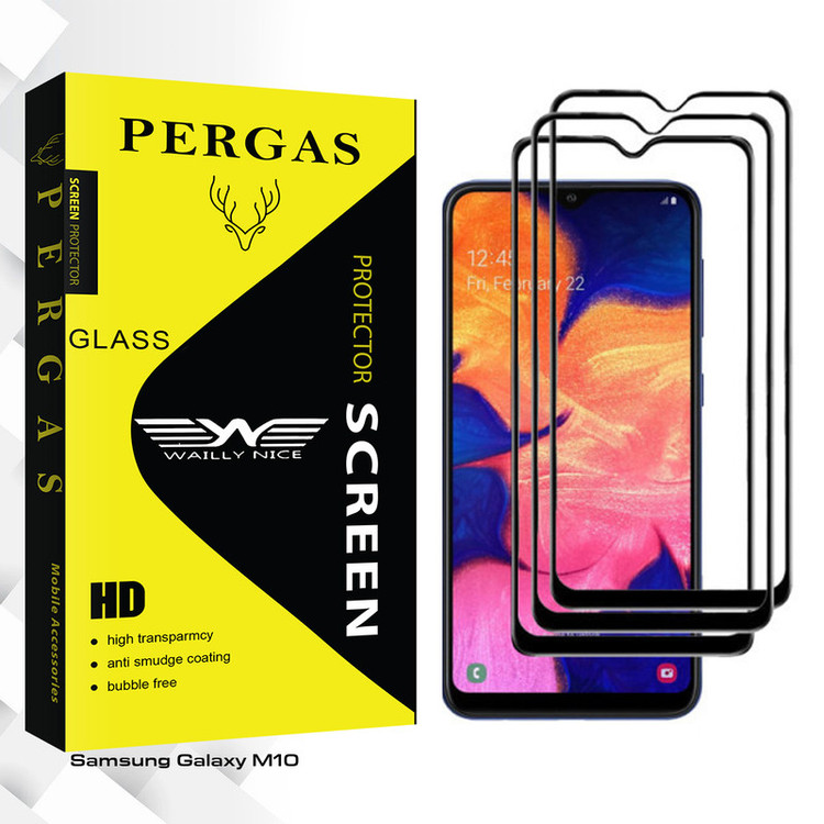 محافظ صفحه نمایش وایلی نایس مدل Pergas Glass مناسب برای گوشی موبایل سامسونگ Galaxy M10 بسته سه عددی