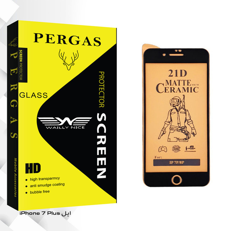 محافظ صفحه نمایش سرامیکی وایلی نایس مدل Pergas Glass مناسب برای گوشی موبایل اپل iPhone 7 Plus