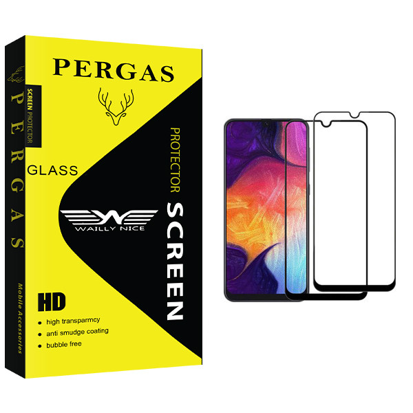 محافظ صفحه نمایش وایلی نایس مدل Pergas Glass مناسب برای گوشی موبایل سامسونگ Galaxy A50 بسته دو عددی