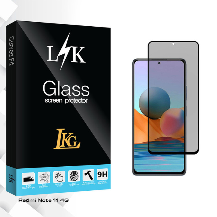 محافظ صفحه نمایش حریم شخصی ال کا جی مدل LK Glass مناسب برای گوشی موبایل شیائومی Redmi Note 11 4G