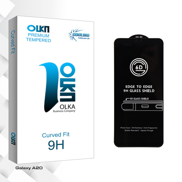 محافظ صفحه نمایش شیشه ای کولینگ مدل Olka Pro_Airbag مناسب برای گوشی موبایل سامسونگ Galaxy A20