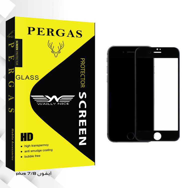 محافظ صفحه نمایش وایلی نایس مدل Pergas Glass مناسب برای گوشی موبایل اپل iPhone 7/8 plus