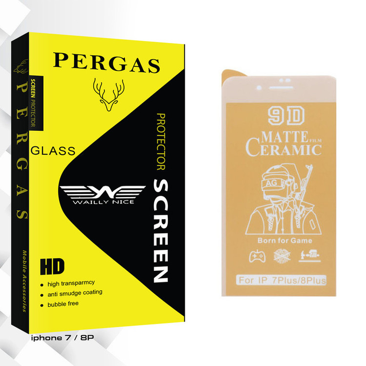 محافظ صفحه نمایش سرامیکی مات وایلی نایس مدل Pergas Glass مناسب برای گوشی موبایل اپل iphone 7 / 8P