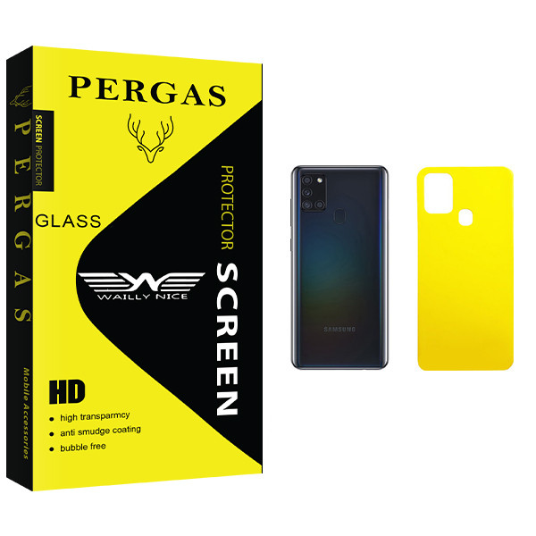 محافظ پشت گوشی وایلی نایس مدل Pergas Glass مناسب برای گوشی موبایل سامسونگ Galaxy A21s