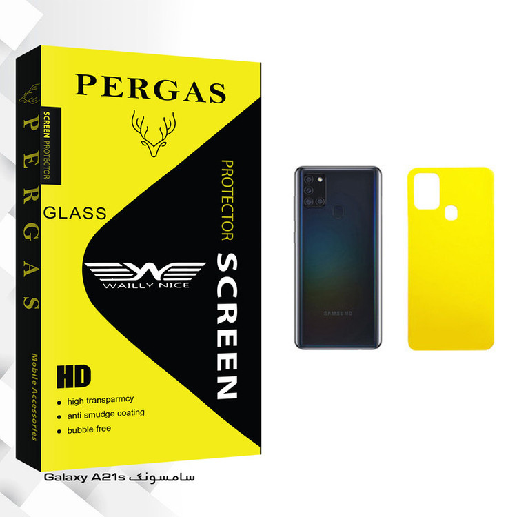 محافظ پشت گوشی وایلی نایس مدل Pergas Glass مناسب برای گوشی موبایل سامسونگ Galaxy A21s