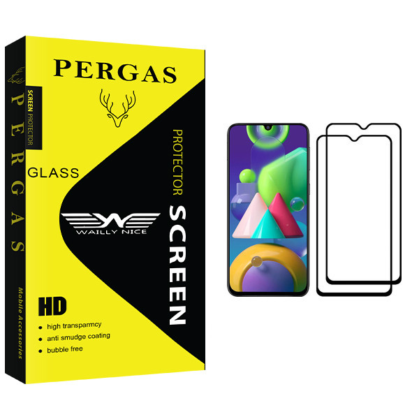 محافظ صفحه نمایش وایلی نایس مدل Pergas Glass مناسب برای گوشی موبایل سامسونگ Galaxy M21 بسته دو عددی