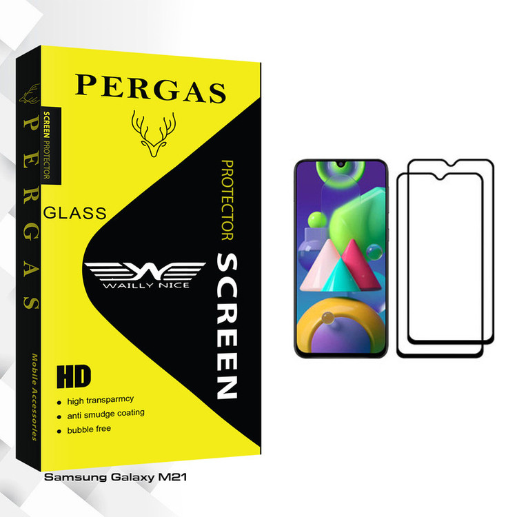 محافظ صفحه نمایش وایلی نایس مدل Pergas Glass مناسب برای گوشی موبایل سامسونگ Galaxy M21 بسته دو عددی