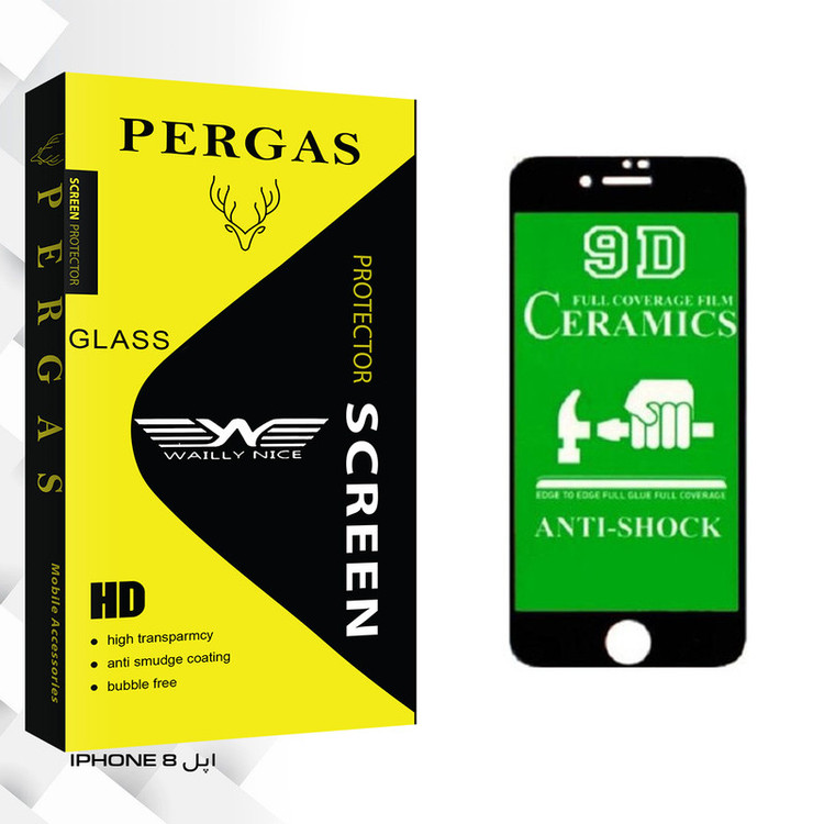 محافظ صفحه نمایش وایلی نایس مدل Pergas Glass مناسب برای گوشی موبایل اپل IPHONE 8