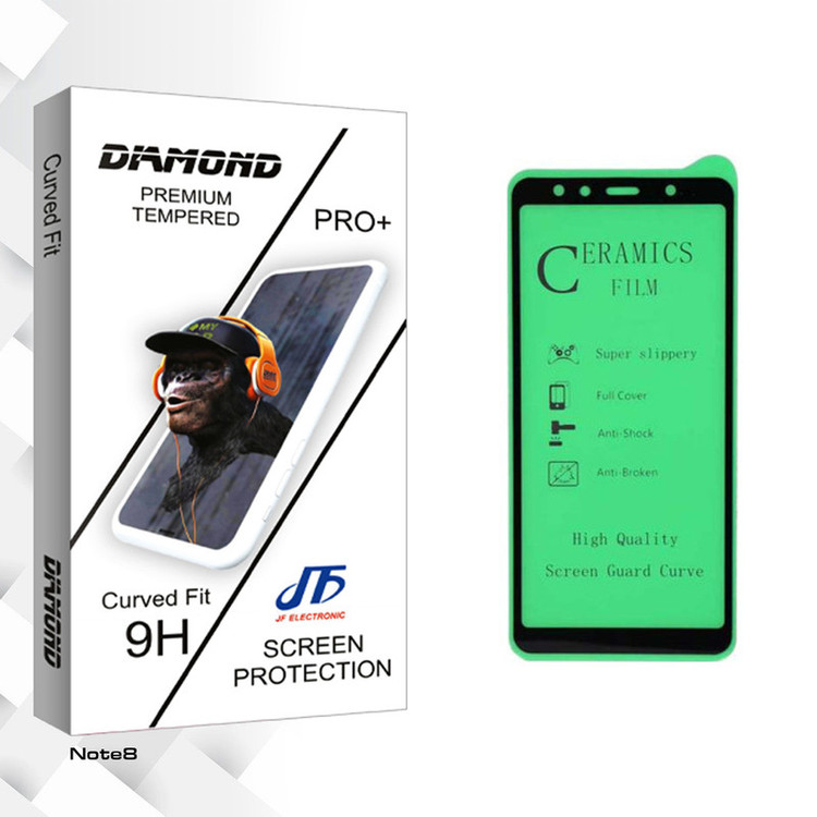 محافظ صفحه نمایش 9D جی اف مدل Diamond glass مناسب برای گوشی موبایل شیائومی redmi note8