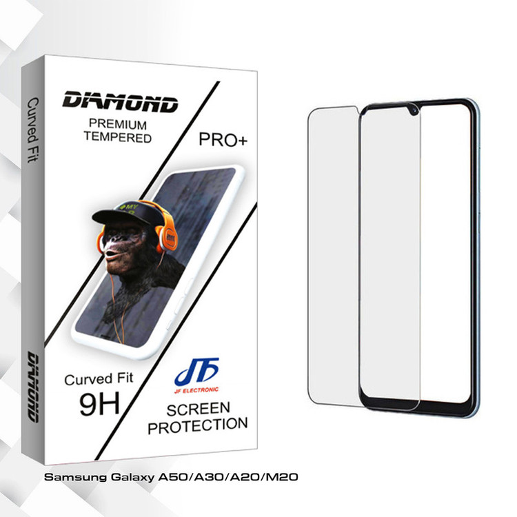محافظ صفحه نمایش جی اف مدل Diamond glass مناسب برای گوشی موبایل سامسونگ Galaxy A50/A30/A20/M20