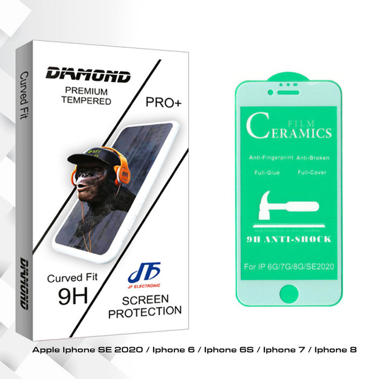 محافظ صفحه نمایش سرامیکی جی اف مدل Diamond glass مناسب برای گوشی موبایل اپل Iphone SE 2020 / 6 / 6S / 7 / 8