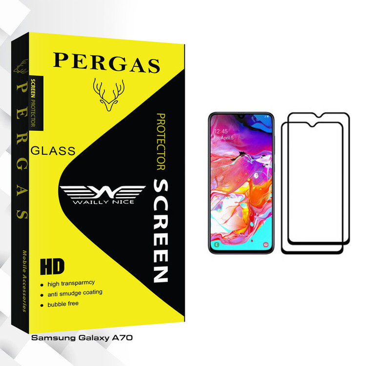 محافظ صفحه نمایش وایلی نایس مدل Pergas Glass مناسب برای گوشی موبایل سامسونگ Galaxy A70 بسته دو عددی