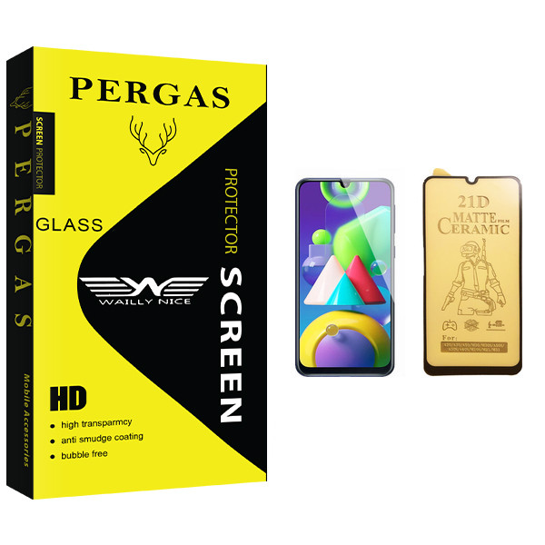 محافظ صفحه نمایش سرامیکی وایلی نایس مدل Pergas Glass مناسب برای گوشی موبایل سامسونگ Galaxy M21