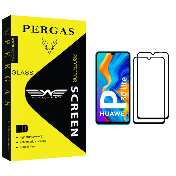 محافظ صفحه نمایش وایلی نایس مدل Pergas Glass مناسب برای گوشی موبایل هوآوی P30 lite بسته دو عددی