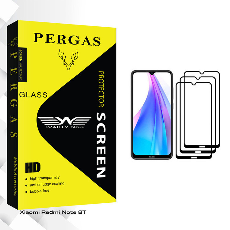 محافظ صفحه نمایش وایلی نایس مدل Pergas Glass مناسب برای گوشی موبایل شیائومی Redmi Note 8T بسته سه عددی