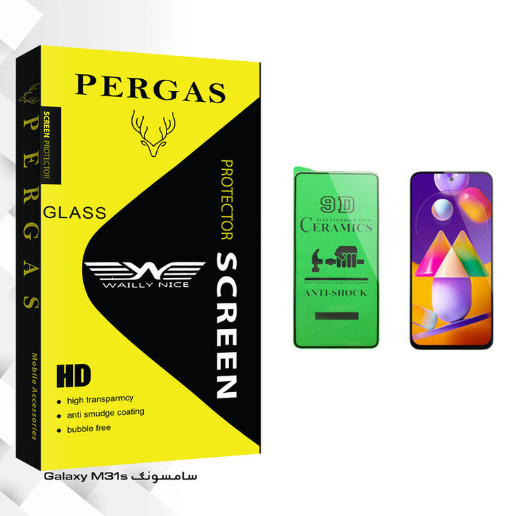 محافظ صفحه نمایش سرامیکی وایلی نایس مدل Pergas Glass مناسب برای گوشی موبایل سامسونگ Galaxy M31s