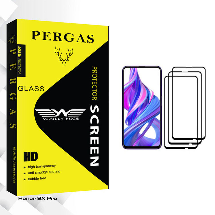 محافظ صفحه نمایش وایلی نایس مدل Pergas Glass مناسب برای گوشی موبایل آنر 9X Pro بسته سه عددی
