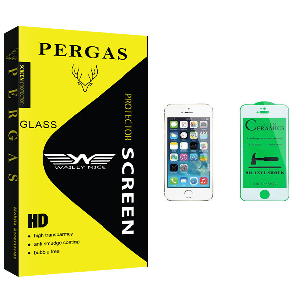 محافظ صفحه نمایش سرامیکی وایلی نایس مدل Pergas Glass مناسب برای گوشی موبایل اپل iPhone 5s