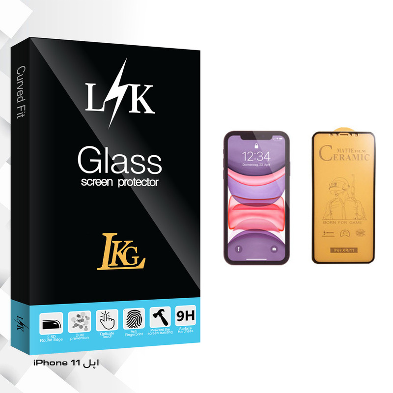 برای محافظ صفحه نمایش سرامیکی ال کا جی مدل LK Glass مناسب گوشی موبایل اپل iPhone 11