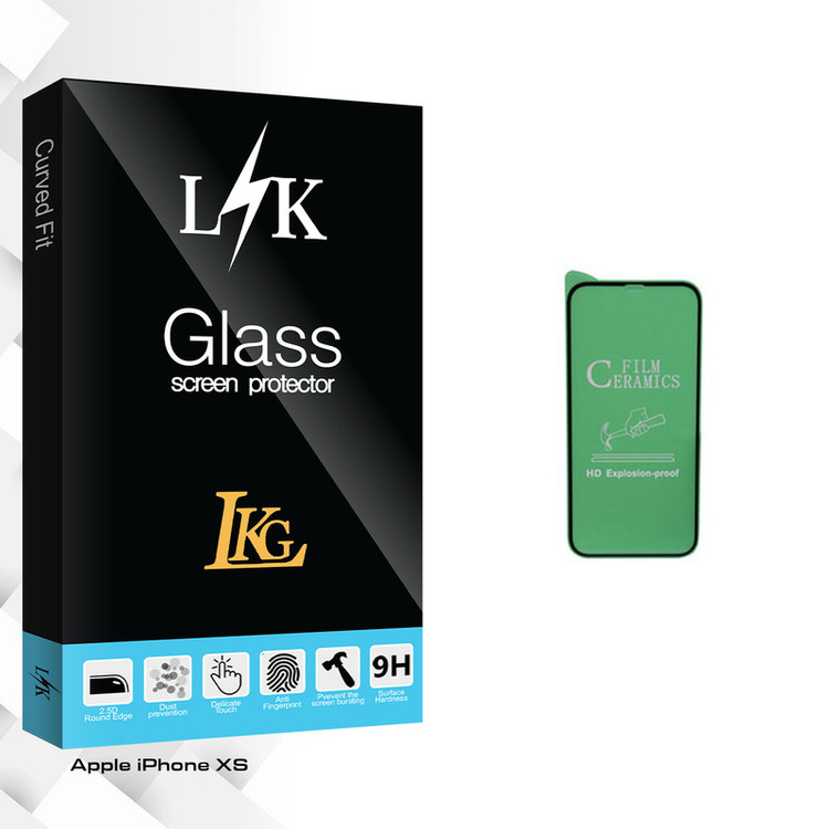 محافظ صفحه نمایش سرامیکی ال کا جی مدل LK Glass مناسب برای گوشی موبایل اپل iPhone XS