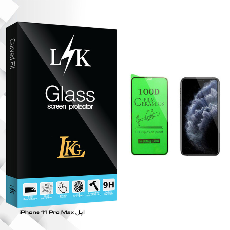 محافظ صفحه نمایش سرامیکی ال کا جی مدل LK Glass مناسب برای گوشی موبایل اپل iPhone 11 Pro Max