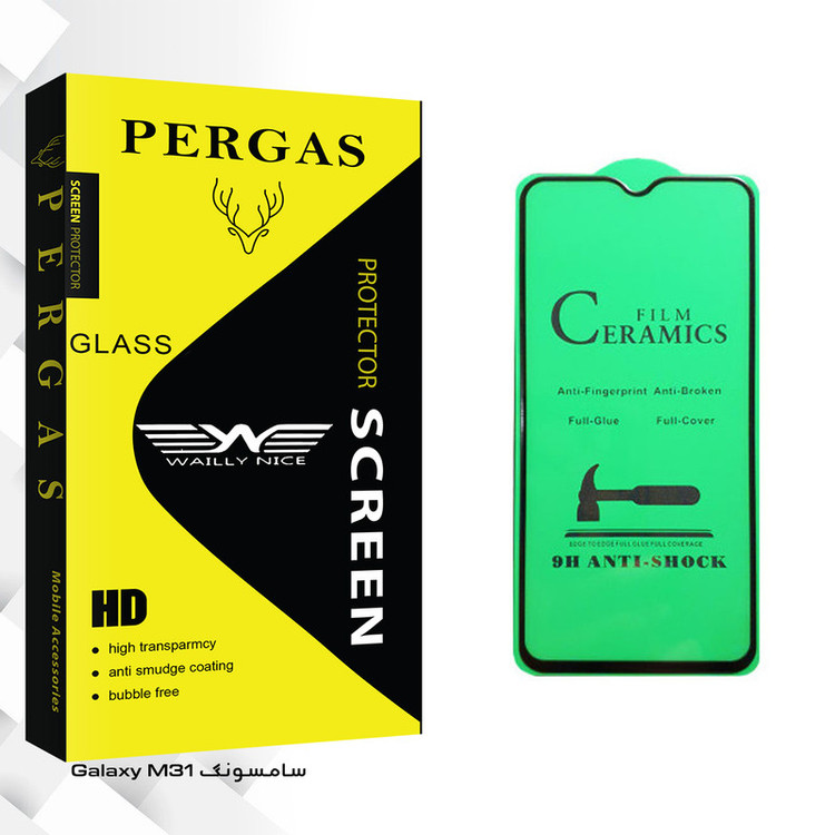 محافظ صفحه نمایش سرامیکی وایلی نایس مدل Pergas Glass مناسب برای گوشی موبایل سامسونگ Galaxy M31