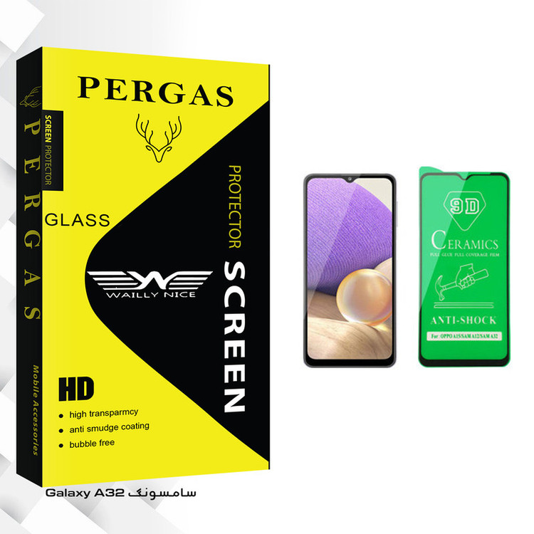 محافظ صفحه نمایش سرامیکی وایلی نایس مدل Pergas Glass مناسب برای گوشی موبایل سامسونگ Galaxy A32