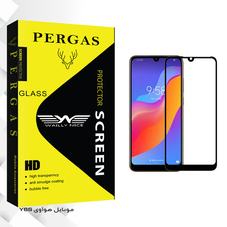 محافظ صفحه نمایش وایلی نایس مدل Pergas Glass مناسب برای گوشی موبایل هوآوی Y6S