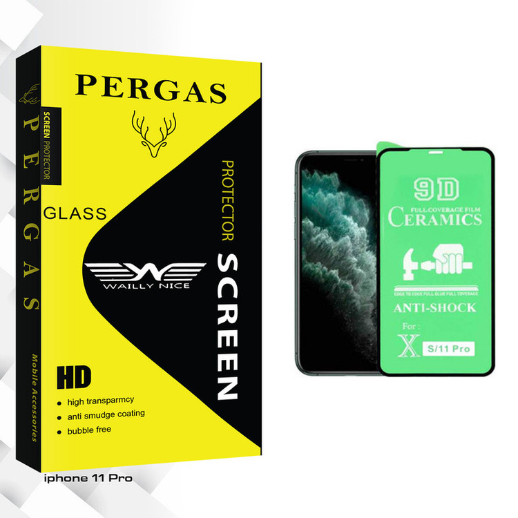 محافظ صفحه نمایش وایلی نایس مدل Pergas Glass مناسب برای گوشی موبایل اپل iphone11 Pro