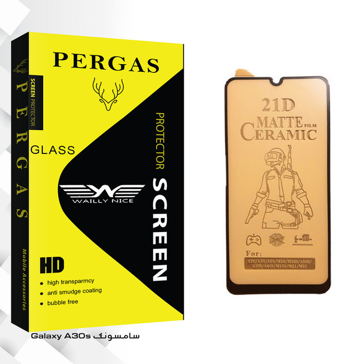 محافظ صفحه نمایش سرامیکی وایلی نایس مدل Pergas Glass مناسب برای گوشی موبایل سامسونگ Galaxy A30s