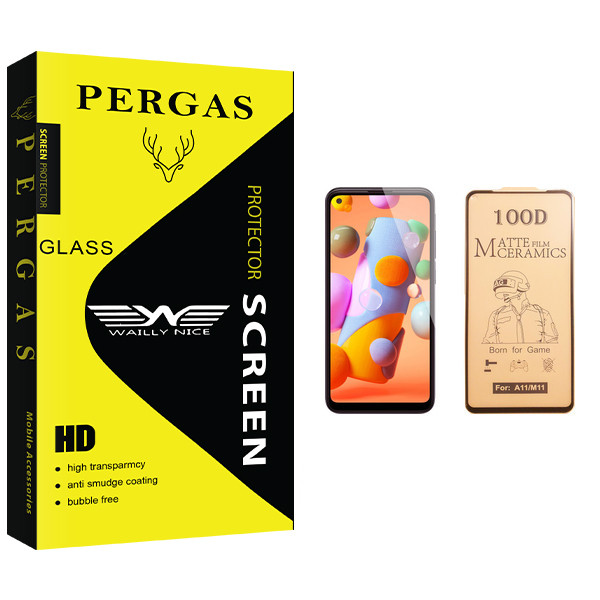 محافظ صفحه نمایش سرامیکی وایلی نایس مدل Pergas Glass مناسب برای گوشی موبایل سامسونگ Galaxy A11