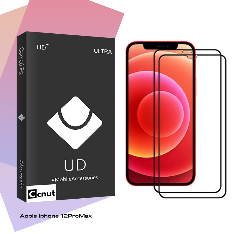محافظ صفحه نمایش کوکونات مدل UD Black مناسب برای گوشی موبایل اپل Iphone 12ProMax بسته دو عددی